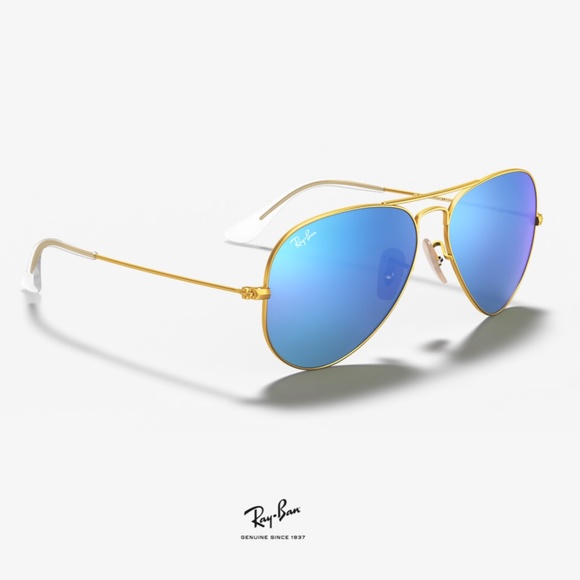 RAYBAN Blue Flash Lenses Aviators - Picture 3 of 16